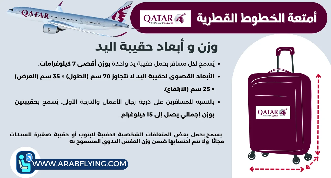 وزن الحقائب على الخطوط القطرية